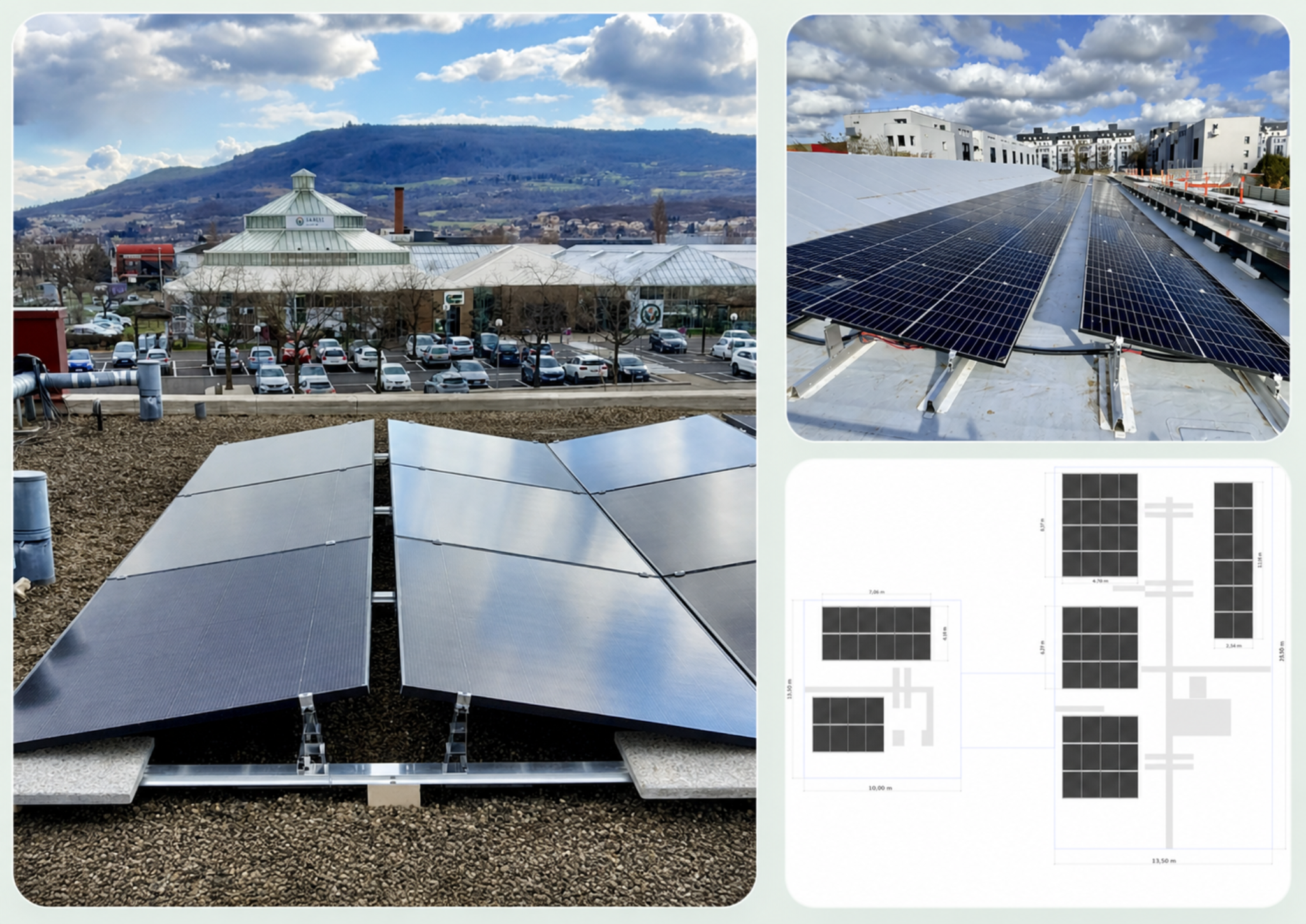 Approche terrain : photos de site photovoltaïque et plan d’implantation